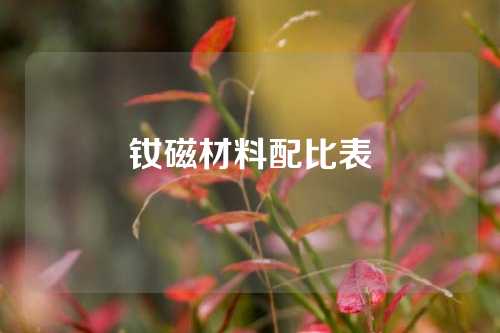 钕磁材料配比表