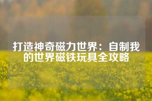 打造神奇磁力世界：自制我的世界磁铁玩具全攻略