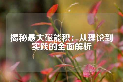 揭秘最大磁能积：从理论到实践的全面解析