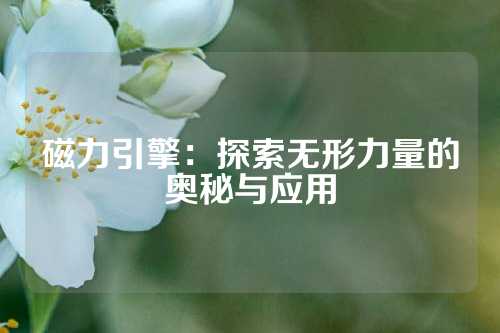 磁力引擎：探索无形力量的奥秘与应用
