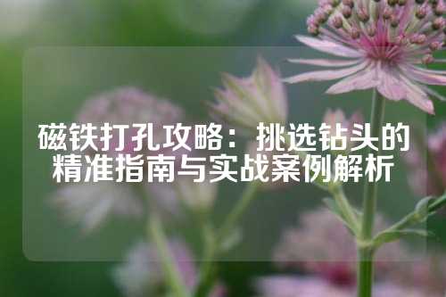 磁铁打孔攻略：挑选钻头的精准指南与实战案例解析